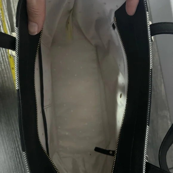 Kate Spade Black and White Plaid Tote - Picture 3 of 3